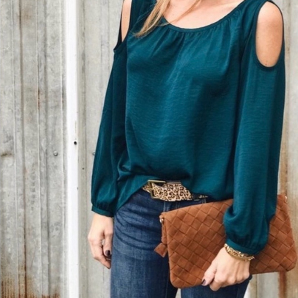 Cabi Fetching Cold Shoulder Blouse